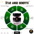 Premium Star Anise 30g - Badiyan Ka Phool - Whole Star Anise Spice for Biryani & Garam Masala. 