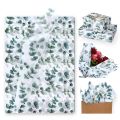 30/10pcs Eucalyptus & Snow Pear Tissue Paper, 35x50 cm - Green Leaf Design for Wrapping, Party Favors, Birthdays, Weddings.