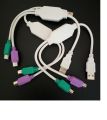 1PC USB Male To PS/2 PS2 Female Converter Cable Cord Converter Adapter Keyboard. 