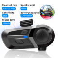 Bluetooth 5.3 Helmet Headset Wireless Hands-free Call Phone Kit Motorcycle Waterproof Earphone Music Player Speaker Moto.