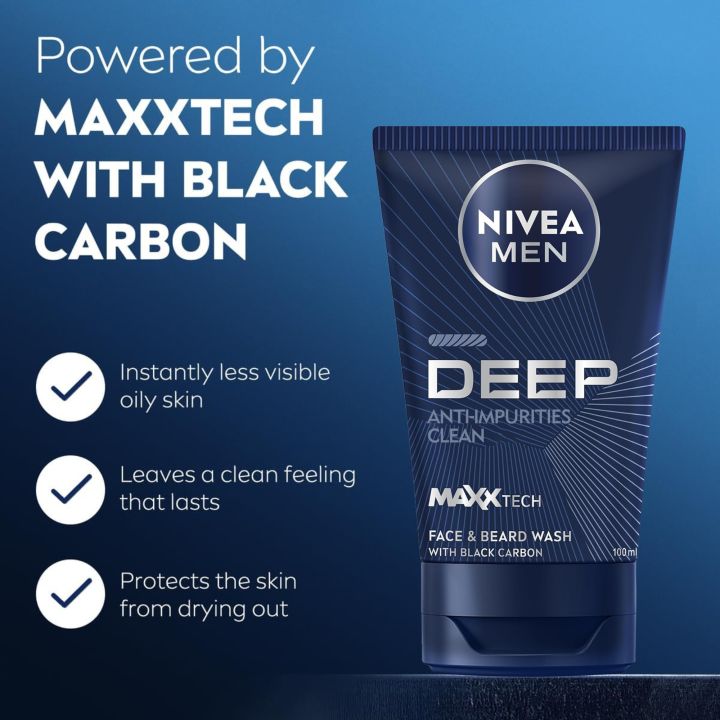 NIVEA%20MEN%20Deep%20Anti-Impurities%20Clean%20Face%20&%20Beard%20Wash%20100ml%20-%20Image%205