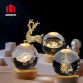 Christmas Crystal Ball Decoration 2023 Astronomy Solar System Planets Moon Astronaut LED Balls Home Snow Glass Globe Decorations. 