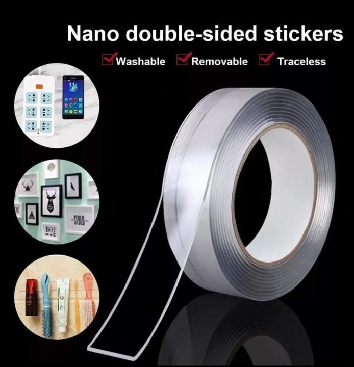 နှစ်ဖက်ကပ်တိတ်အကြည် Magic Nano Double Tape