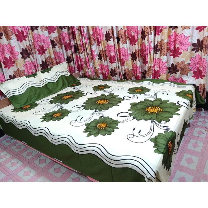 double%20King%20Size%20Bed%20Sheet%20Set%20with%20Pillow%20Cover%20Chador%20set%207.5%C3%978.25%20feet%20Full%20Cotton%20Fabric%20model%20B2%20-%20Image%203