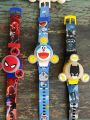 Cartoon Character watches , Fidget spinner with light watches for children , silicon belt for boys and girls. 