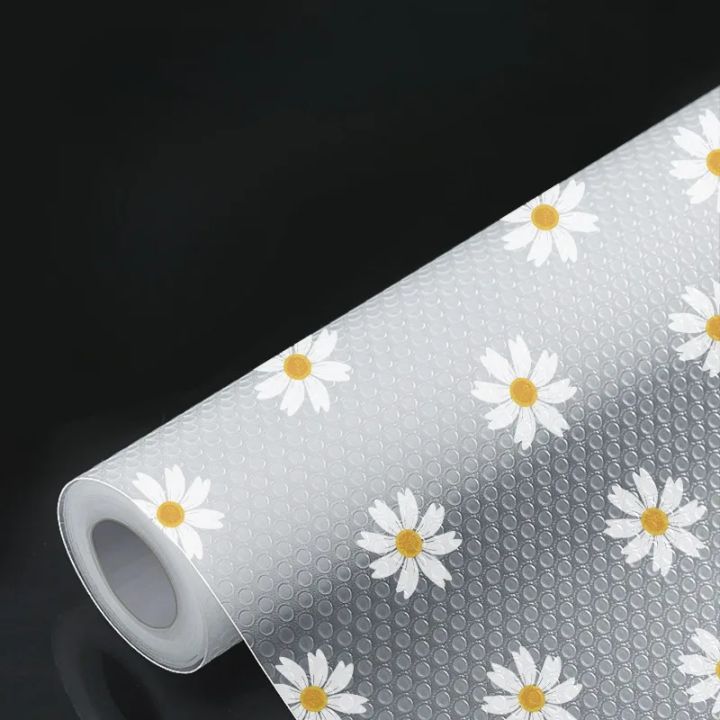 Cabinet Mat Reusable Daisy Flower Kitchen Drawer Mat Kitchen Dining Table Mat Insulation Mat Waterproof Moisture-proofDrawer Mat