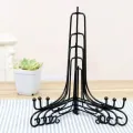 1pc Black Iron DIY Craft Bracket Book Holder Photo Pedestal Bowl Picture Frame Plate Rack Display Stand Easel Storage Holders. 