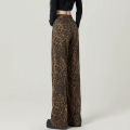 2026 Female Retro Leopard Printed Baggy Jeans Girls Chic Fashion Wide Leg Pants Women High Waist Casual Denim Trousers. 