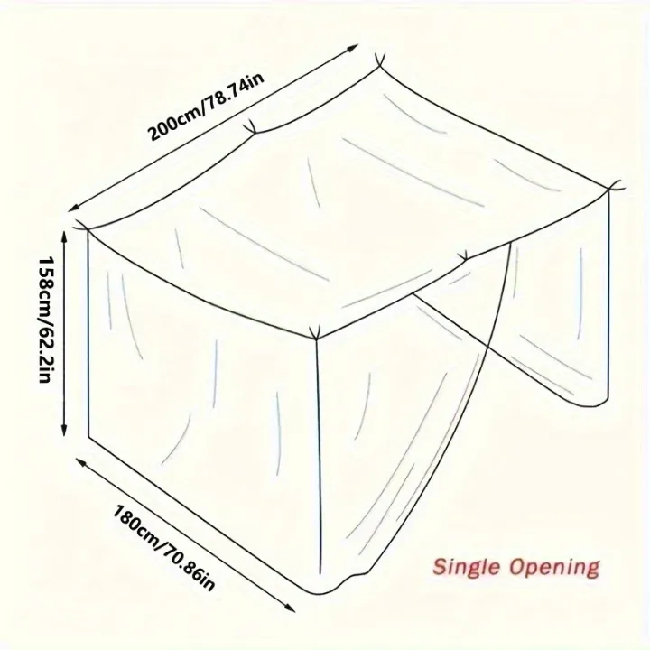 Camping%20Net%20White%20Mesh%20Portable%20Square%20Foldable%20Mosquito%20Control%20Mosquito%20Net%20Lightweight%20Outdoor%20Camping%20Tent%20Sleeping%20Summer%20-%20Image%204