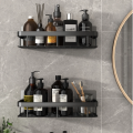 Bathroom Shelf Kitchen Storage Organizer Aluminum Alloy Shower Shelf Bathroom Accessories No Drilling Wall Shelf.