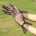 New Polka Dot Lace Gloves, Sunscreen Breathable Mesh Gloves, Wedding Bridal Dress Accessories Gloves.