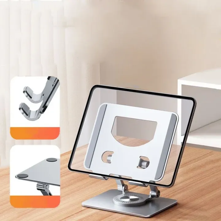 360%C2%B0%20Rotatable%20Tablet%20Stand%20Adjustable%20Foldable%20Desktop%20Stand%20Holder%20Compatible%20For%204.7-12%20Inch%20Ipad%20Pro/Air/Min%20Laptop%20Tablet%20-%20Image%203