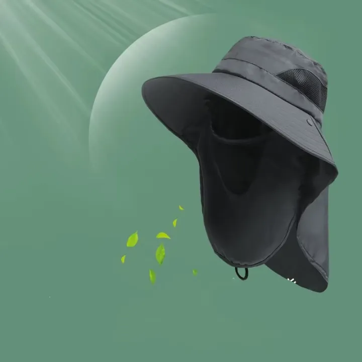 Summer%20Sun%20Hats%20UV%20Protection%20Outdoor%20Hunting%20Fishing%20Cap%20For%20Men%20Women%20Hiking%20Camping%20Visor%20Bucket%20Hat%20Neck%20Flap%20Fisherman%20Hat%20-%20Image%203
