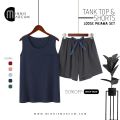 tank top and shorts pajama set for women. 