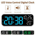 LED Digital Clock Temperature Date Week Display Desktop Clock 3 level Brightness Adjustment Voice Control Countdown Alarm Clock. 