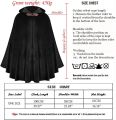 Velvet Hooded Cloak Medieval Renaissance Cape with Hood for Men Women Halloween Costume.