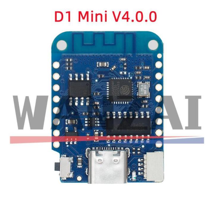 WEMOS D1 Mini V4.0.0 TYPE-C USB WIFI Internet of Things Board based ...