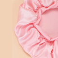 1pc Women's Solid Color Satin Wide-Brimmed Shower Cap, Suitable For Daily Use Silk Bonnet Satin Bonnet.