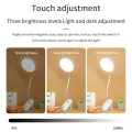 Table Lamp USB Rechargeable Desk Lamp Clip Bed Reading Book Night Light LED Touch 3 Modes Dimming Eye Protection Light Plug in. 