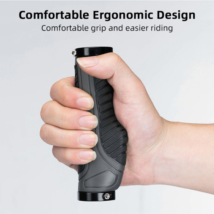 ROCKBROS%20Bicycle%20Grips%20Handlebar%20Double%20Lock%20Soft%20Shockproof%20%20Bike%20Handlebar%20Grips%20Riding%20MTB%20Road%20Cycling%20Ergonomic%20Grips%20-%20Image%203