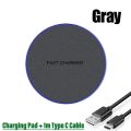 Ultra-Thin Fast Wireless Charger Pad for Samsung Galaxy S24 S23 S22 iPhone 15 14 13 Pro Max Wireless Induction Charging Station. 