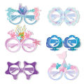 Little Mermaid Party Favors for girl Birthday Memmaid Glasses/Clap Circle/Tattoo Stickers/Headband Birthday Baby Shower gift. 