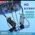 Neckband Earphones HD Screen Bluetooth 5.4 Headphones TWS Wireless Headsets HiFi Stereo Waterproof Earbuds Support TF Card. 