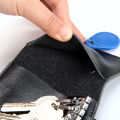 Portable Leather Housekeeper Holders Car Keychain Key Holder Bag Case Unisex Wallet Cover Simple Solid Color Storage Bag.