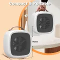 Fan Heater Portable Small Hot Air Blower 500W Heating Fan Fast Heating Lightweight Desktop Mini Space Heater for Home Office. 