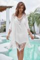 CROCHET BIKINI 2024 Women Beach Dress Cover-Ups Swimsuit Beachwear Bathing Suit Swim Cape For Woman Summer Tunic Saida Praia. 