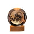 6cm 3D Crystal ball Crystal Planet Night Light Laser Engraved Solar System Globe Astronomy Birthday Gift Home Desktop Decoration. 