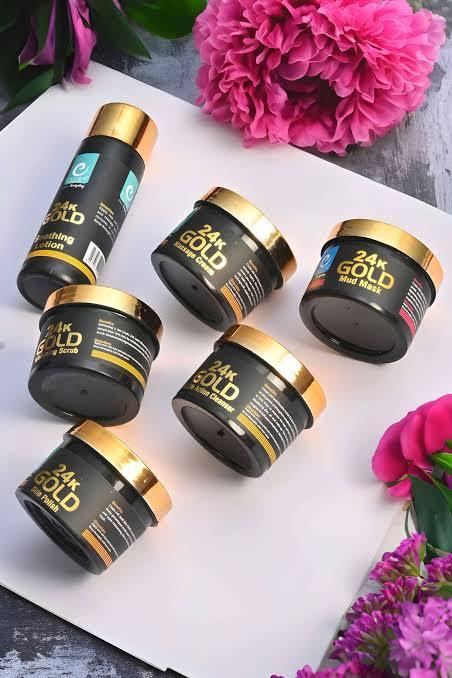Credo 24 k Gold Whitening Skin Polish & Facial Kit - Pack Of 6