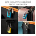 TSA Customs Code Lock for Travel Luggage Password Changeable black Lock Contrast Design Padlock 3 Digit Combination Lock. 