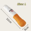 Funny Pet Toys Cigar Big Smoke Plush Squeak Dog Chew Toy Interactive Molar Chew Toy Bite Resistant Fake Cigarette Dog Chew Toy.