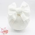 Cute Baby Turban Hat Double Layer Big Bowknot Newborn Hat Soft Warm Elastic Kids Head Wraps Beanie. 