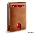 PU Leather  Slim Smart Wallet for Men with Money Credit Card Clip Mini RFID Blocking Leather Mens Thin Wallet Card Holder. 