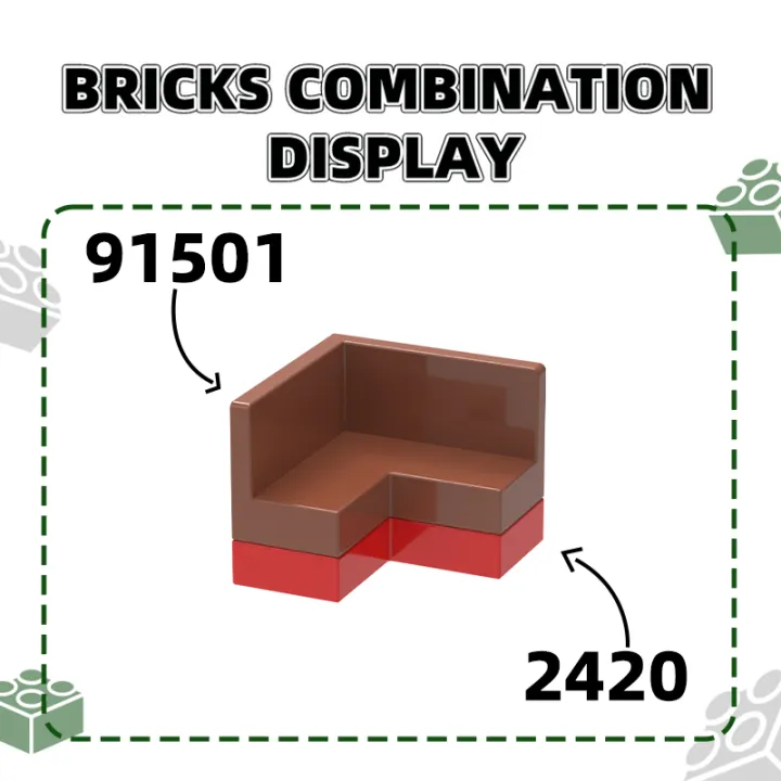 Wange136Pcs/lot%2091501%20Panel%202%20x%202x1%20Corner%20Accessories%20Compatible%20with%20Brick%20DIY%20Children's%20Toy%20Assembly%20Parts%20-%20Image%203