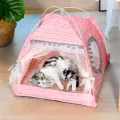 Cat Broken Flower Tent Semi Enclosed Internet Celebrity Tent Nest Universal For All Seasons Pet Supplies Summer Dog And Cat Nest. 