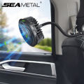 SEAMETAL Car Electric Fan Strong Wind 3-Speed Cooling Fan for Rear Seat Passenger Portable 360 Degree Rotatable Car Air Fan.