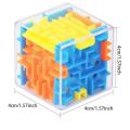 3D Maze Magic Cube Six-sided Transparent Puzzle Speed Cube Rolling Ball Magic Cubes Maze Toys for Children Stress Reliever Toys.