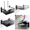 2 Layer New Metal Wifi Router Stand Double Layer Wall Mounted Home decorator - (Black).