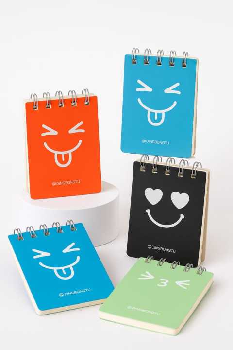 Note Books Fun Cute Emoji Notebook Combo – Spiral Mini Notebooks (4x5 inch) – Fun ...
