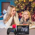 wireless game controller EasySMX 9110 rechargeable ergonomic design ergonomic size vibration function Turbo button computable with PC Nintendo switch Ps3 Android Steam very high quality game controller black color. 