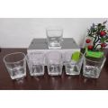Square Shape Water Glass - Set of Six - Simple And Decent Design - Best For Office Use - Easy To Wash. 