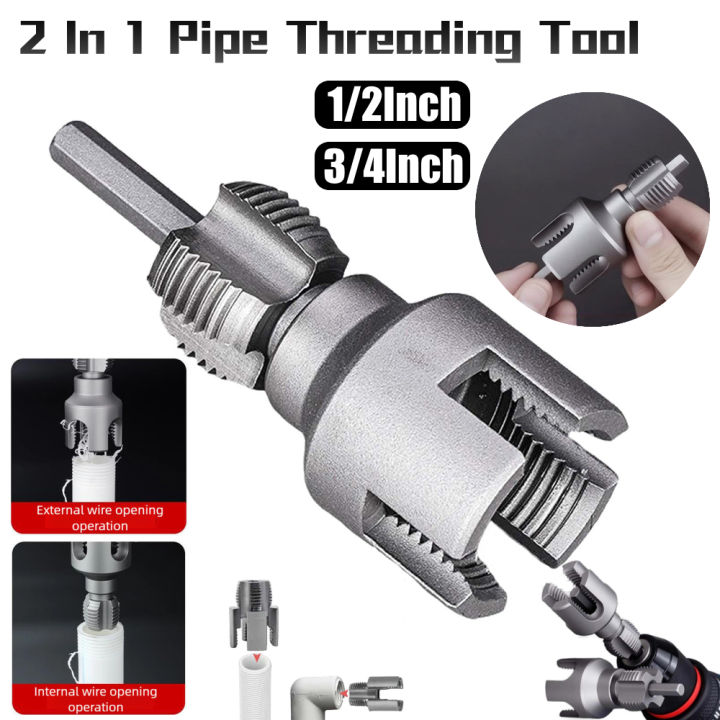 DN15 DN20 Pipe Threading Tool Hex Shank Die Integrated Internal ...