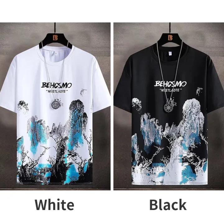 2025%20Summer%20Thin%20Casual%20Men%20Set%20Manga%20Graffiti%20Tees%20T-Shirt+Shorts%202-Piece%20Comfortable%20and%20Breathable%20Men%20Top%20Print%20Tshirts%20Sets%20-%20Image%204