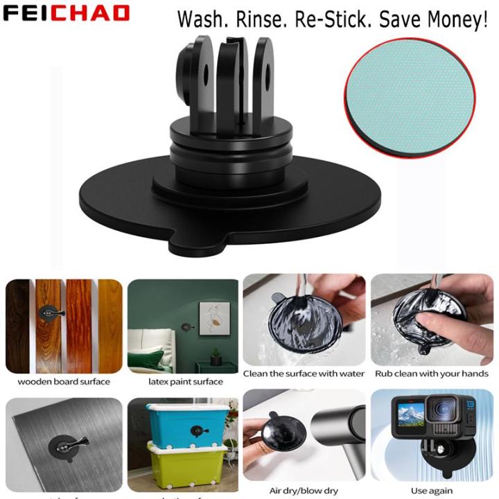 Strong Adhesive Sticker Camera Holder for GoPro 13 DJI Action 5 Insta360 Ace Pro 2 X4 Motorcycle Helmet Base Suction Cup Mount