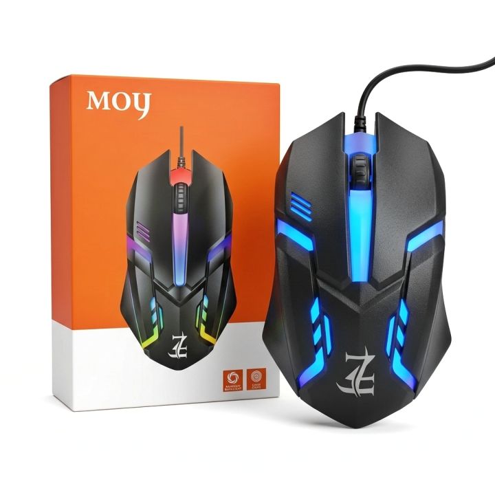 MOY RGB Gaming Mouse – Stylish Wired Mouse for Gaming & Everyday Use