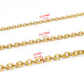 10Meters/Roll Stainless Steel Gold Chain O Shape Cross Chains for DIY Jewelry Making. 