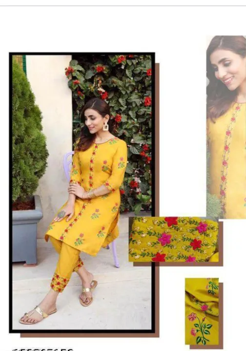 Anarkali%20Cotton%20Silk%20Kurti%20Set%20For%20Women%20-%20Image%203